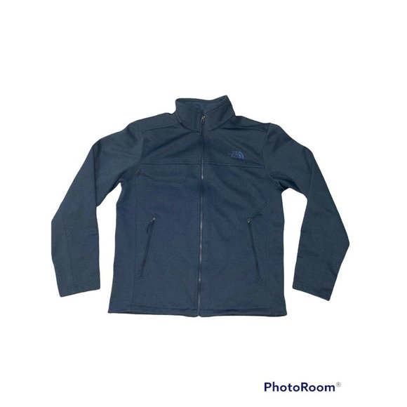 The North Face Windwall Soft Shell Fleece Blue Full Zip Jacket Mens Medium - Picture 1 of 6